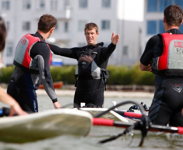 Clases de windsurf en Evian 